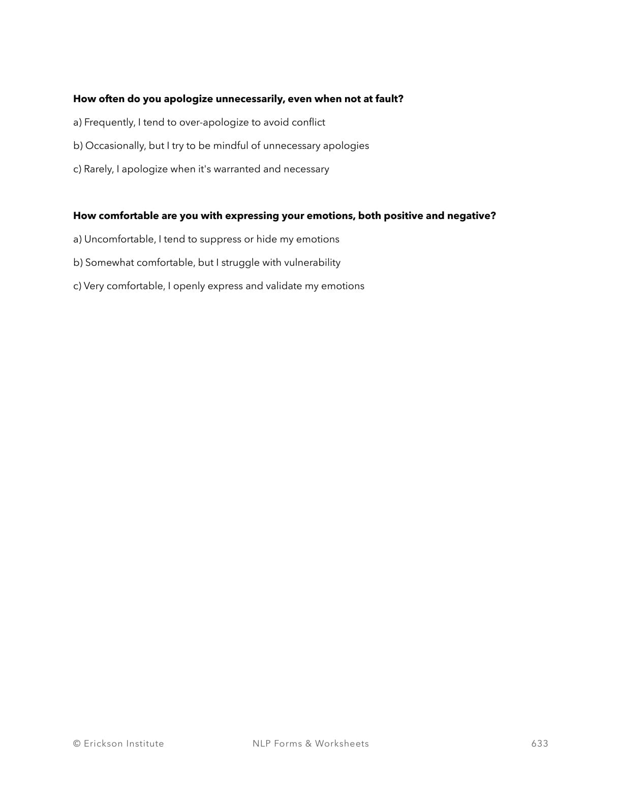 Assertiveness Quotient Assessment (AQA) - Neuro Linguistic Programming 3