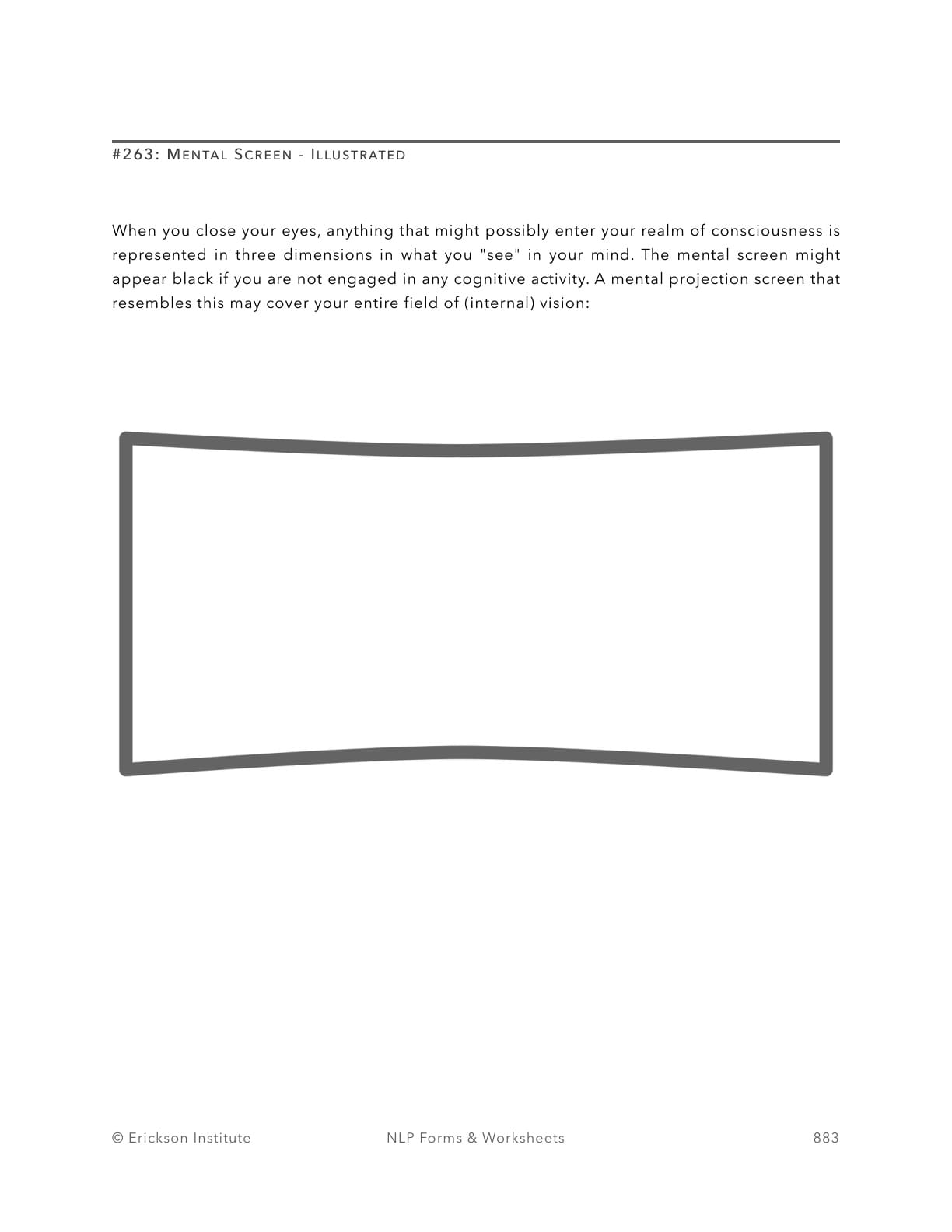 Mental Screen - Illustrated - Neuro Linguistic Programming 1