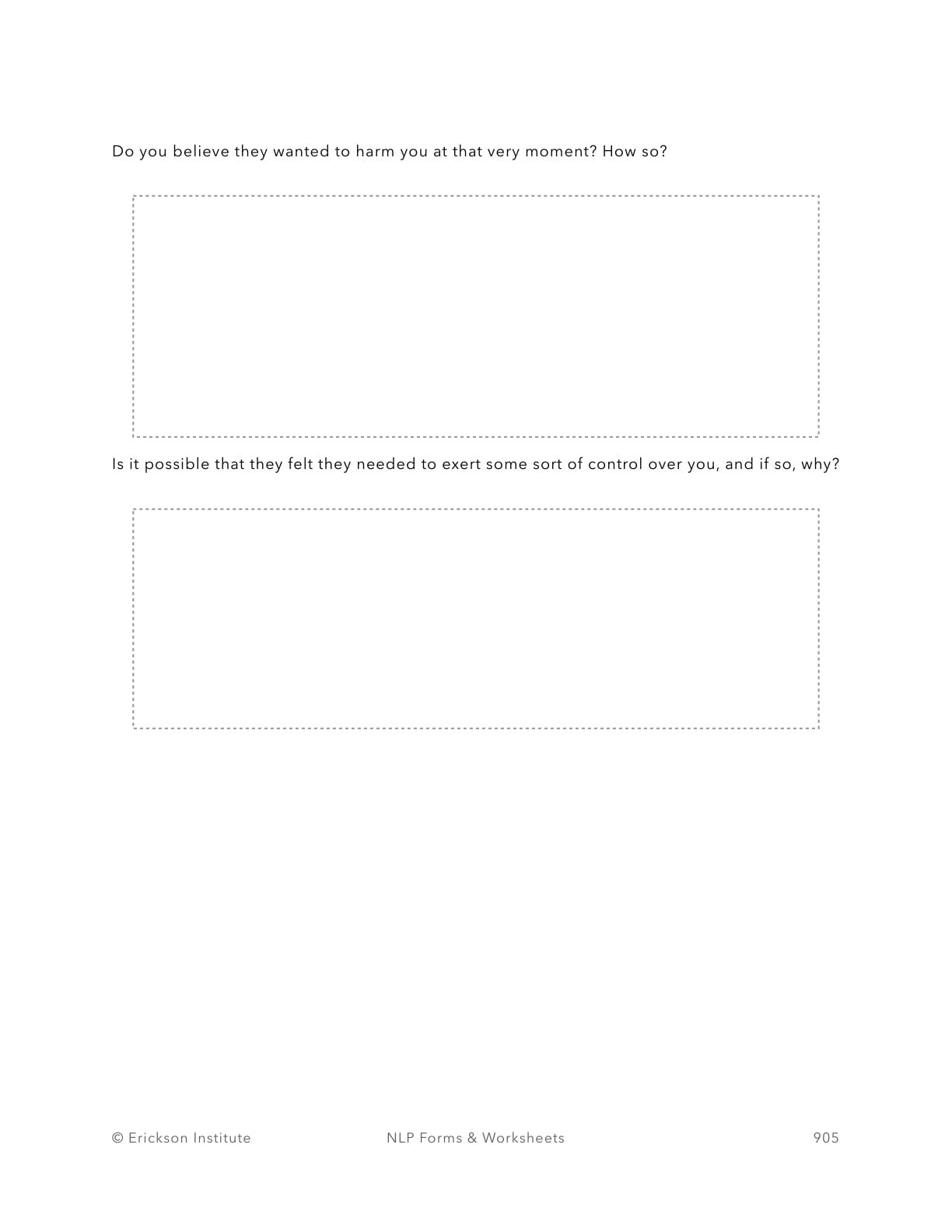 Rejection Anxiety Sources - Form - Neuro Linguistic Programming 3