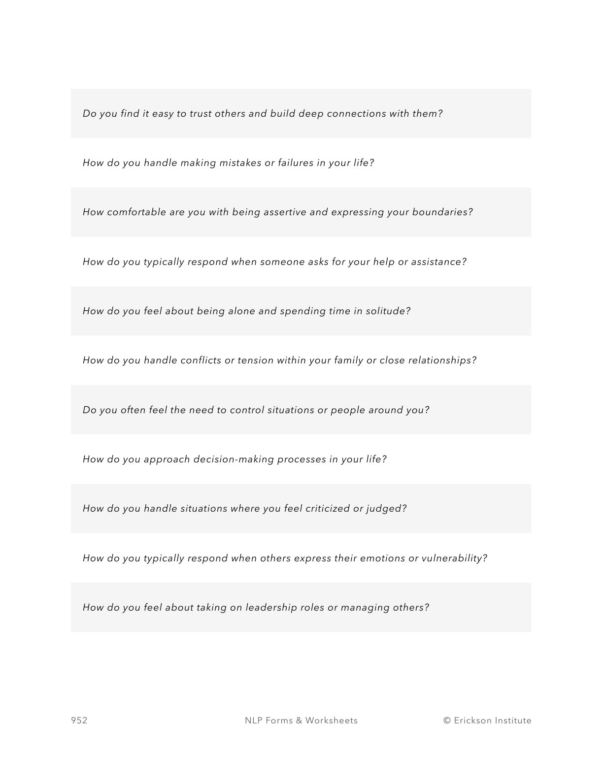 Satir Modes - Examination Answers - Neuro Linguistic Programming 2