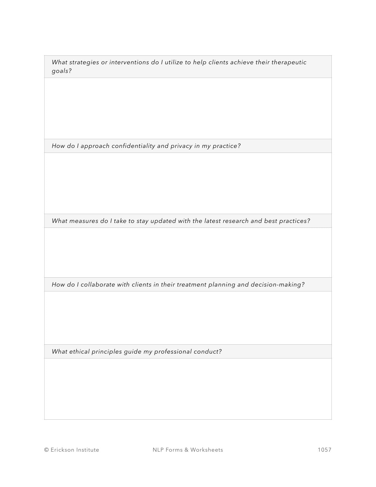 Defining Our Therapeutic Purpose - Form - Neuro Linguistic Programming 3