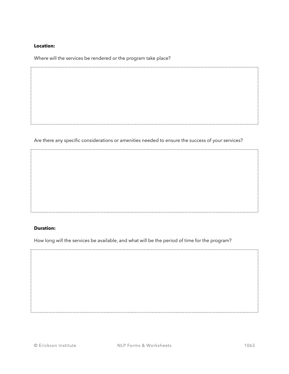 Strategic Planning and Effective Marketing Worksheet - Neuro Linguistic Programming 3