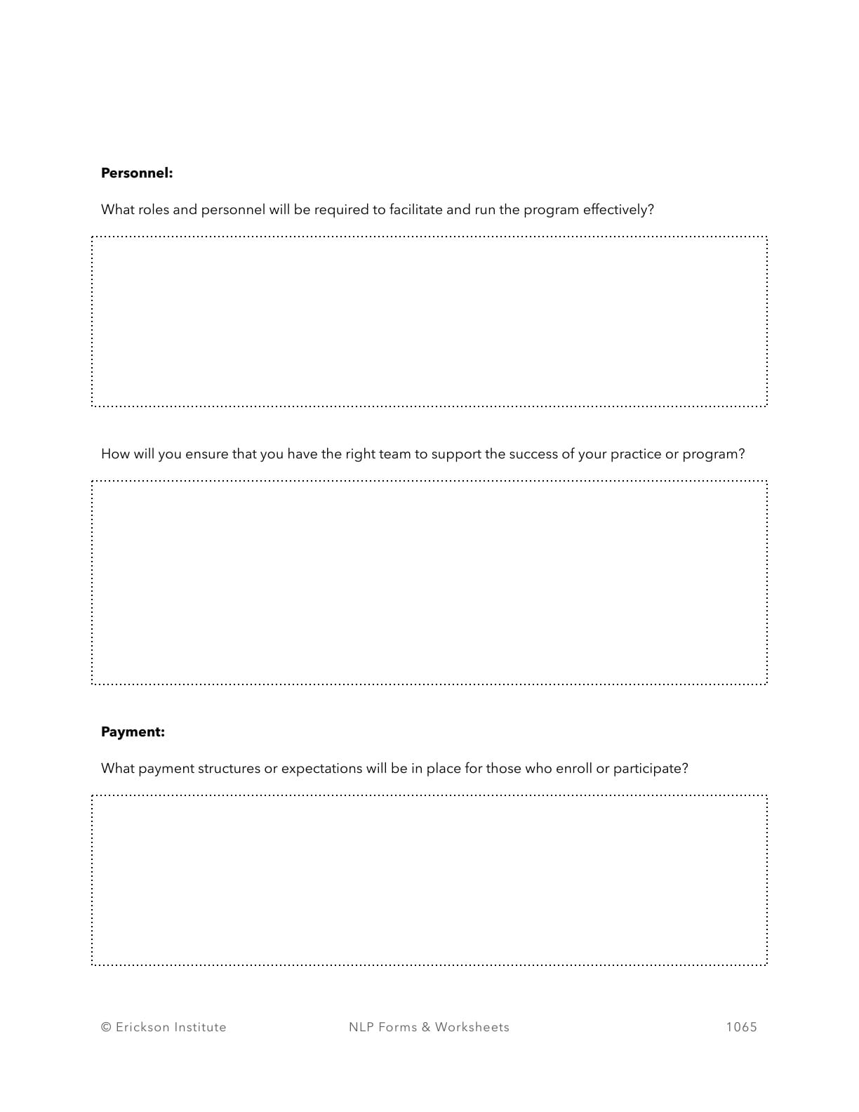 Strategic Planning and Effective Marketing Worksheet - Neuro Linguistic Programming 5