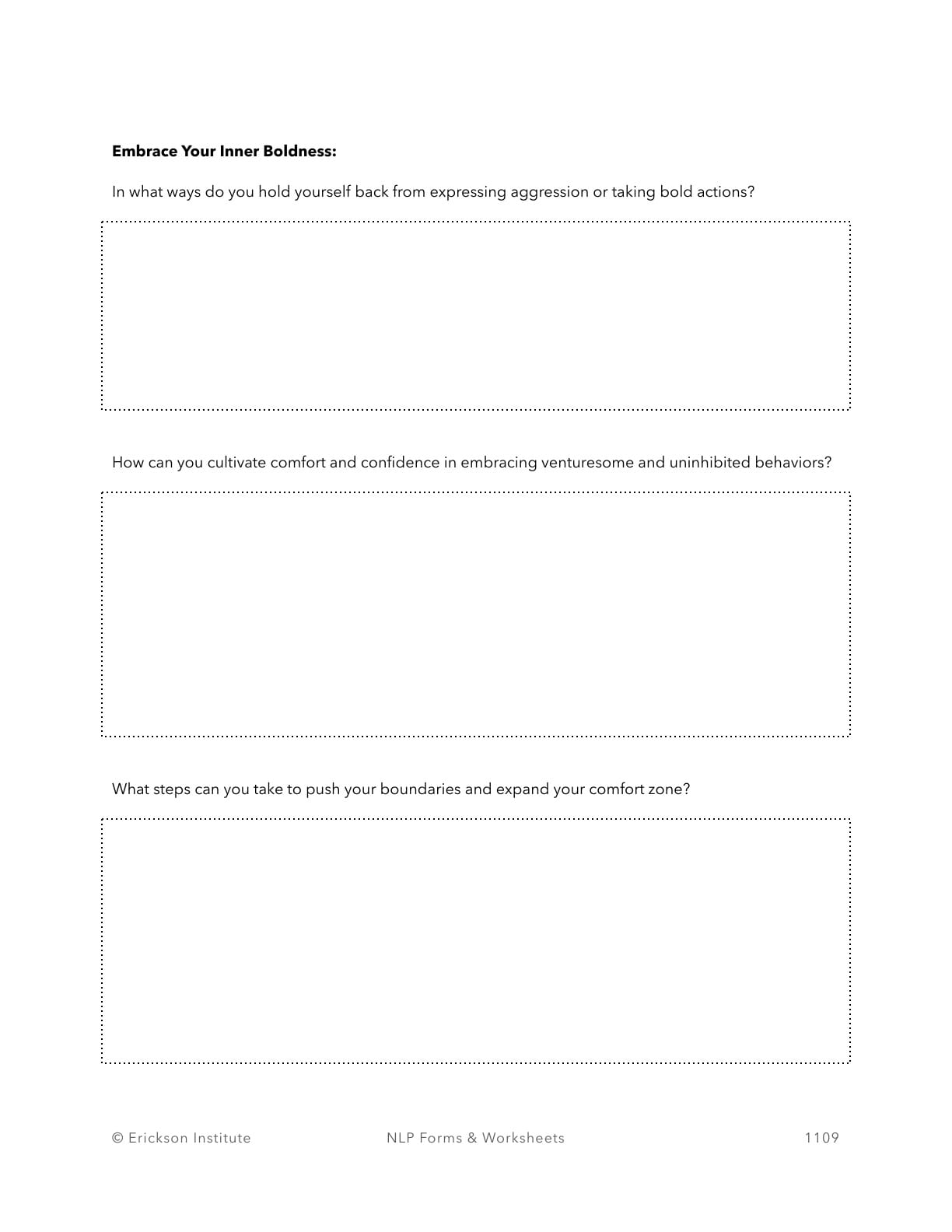 Charting the Course of Mastery Form - Neuro Linguistic Programming 3