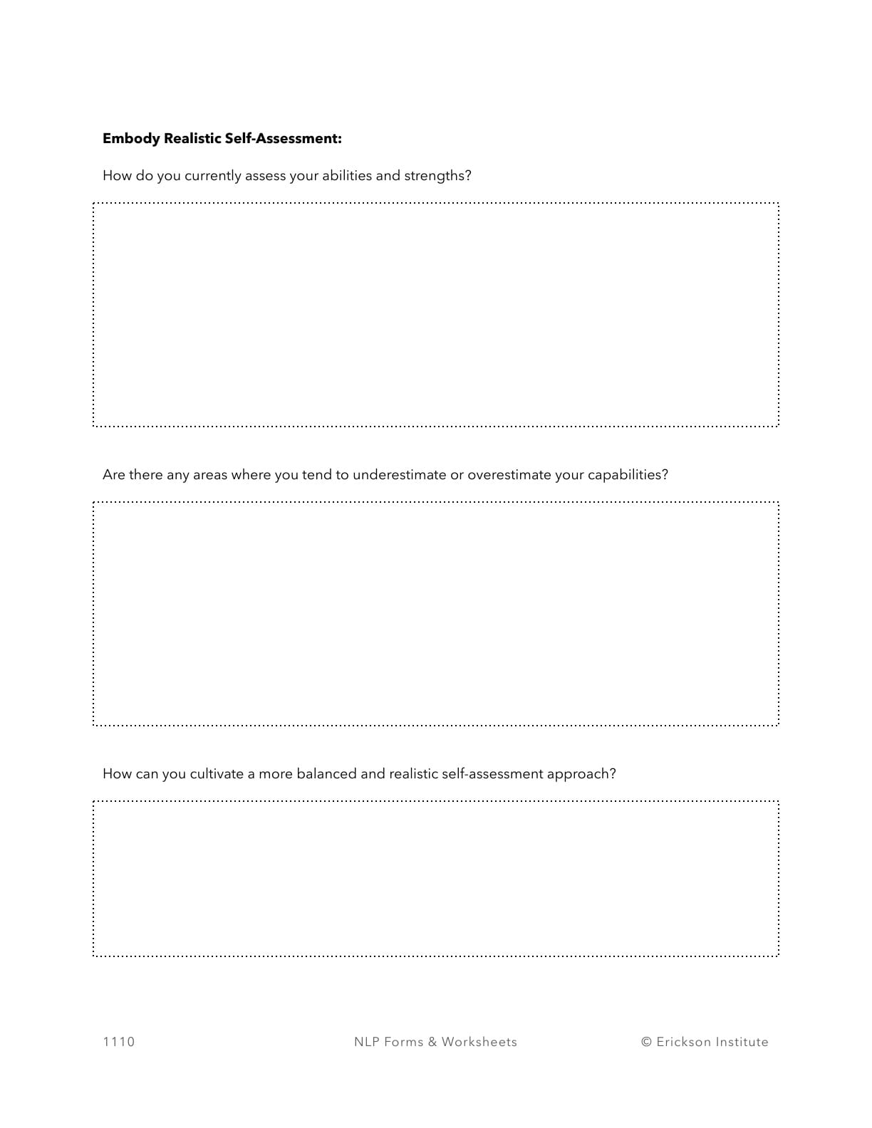 Charting the Course of Mastery Form - Neuro Linguistic Programming 4