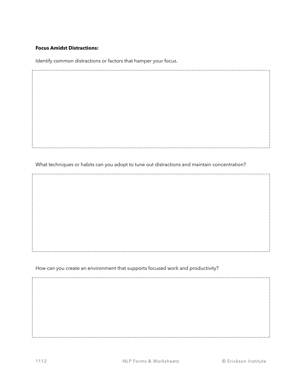 Charting the Course of Mastery Form - Neuro Linguistic Programming 6