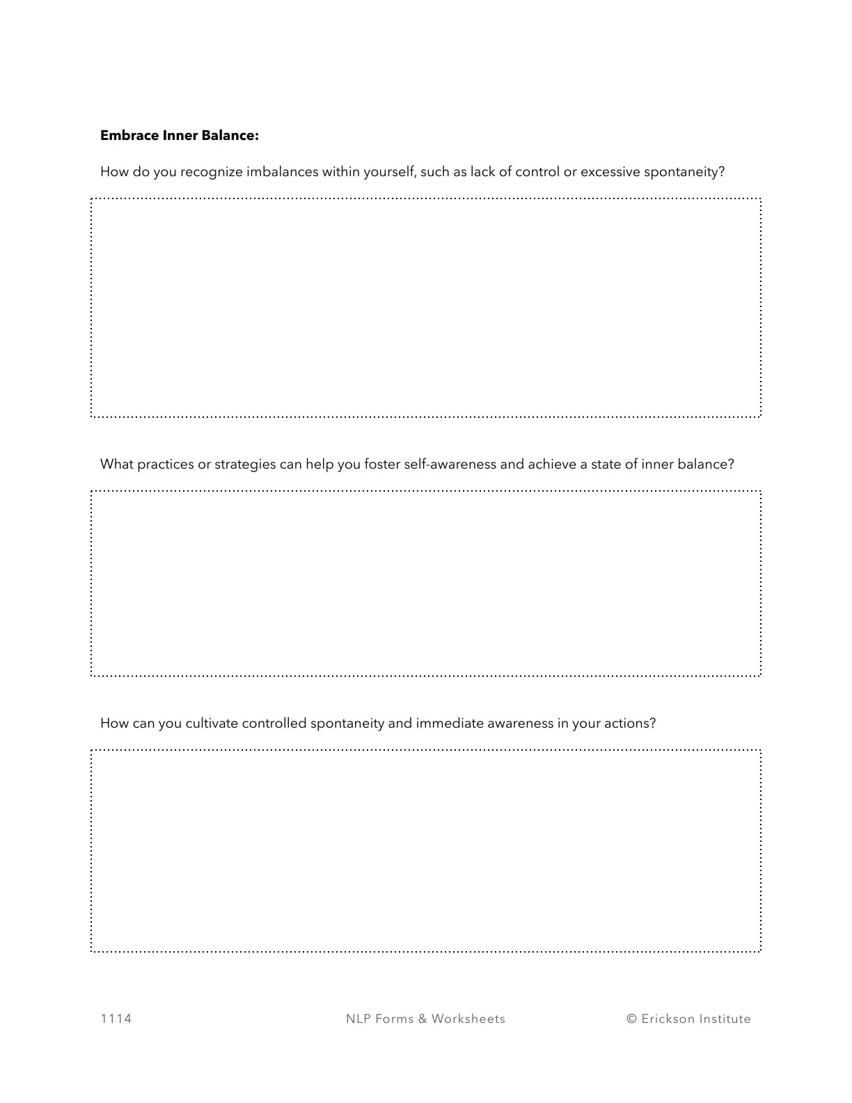 Charting the Course of Mastery Form - Neuro Linguistic Programming 8