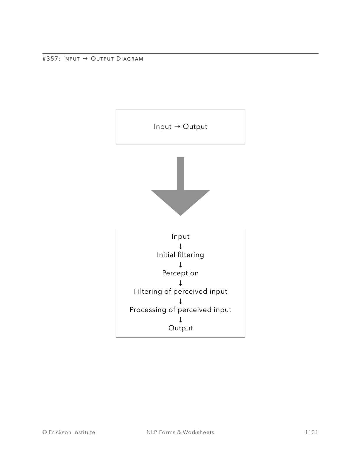Input → Output Diagram - Neuro Linguistic Programming 1