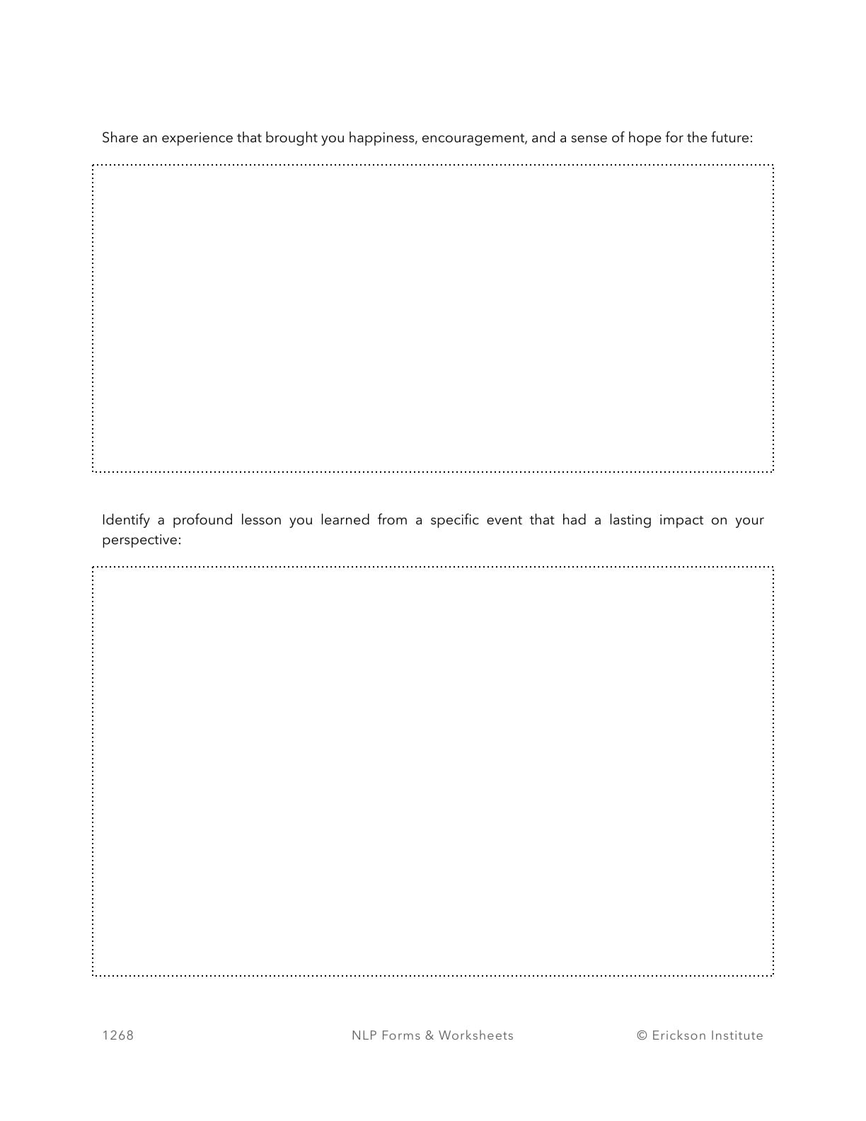 A Letter to Myself Worksheet - Neuro Linguistic Programming 4