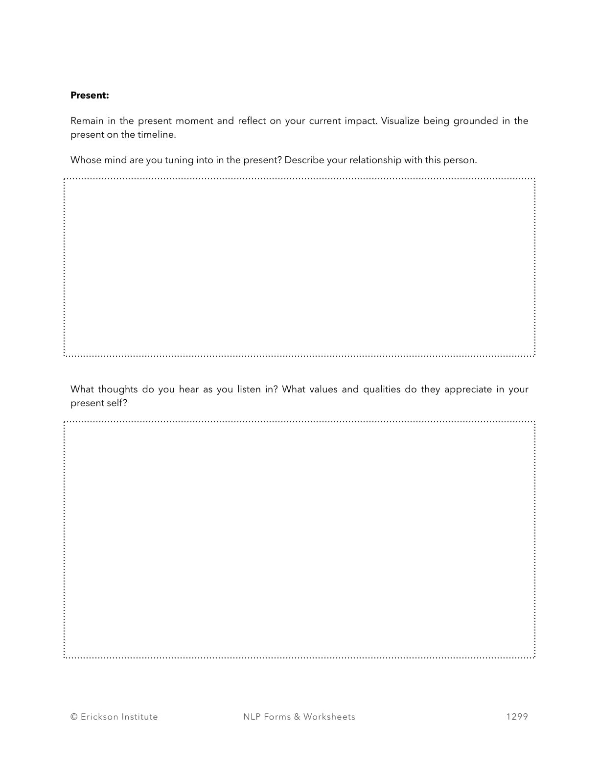 Perspective Impact Worksheet - Neuro Linguistic Programming 3