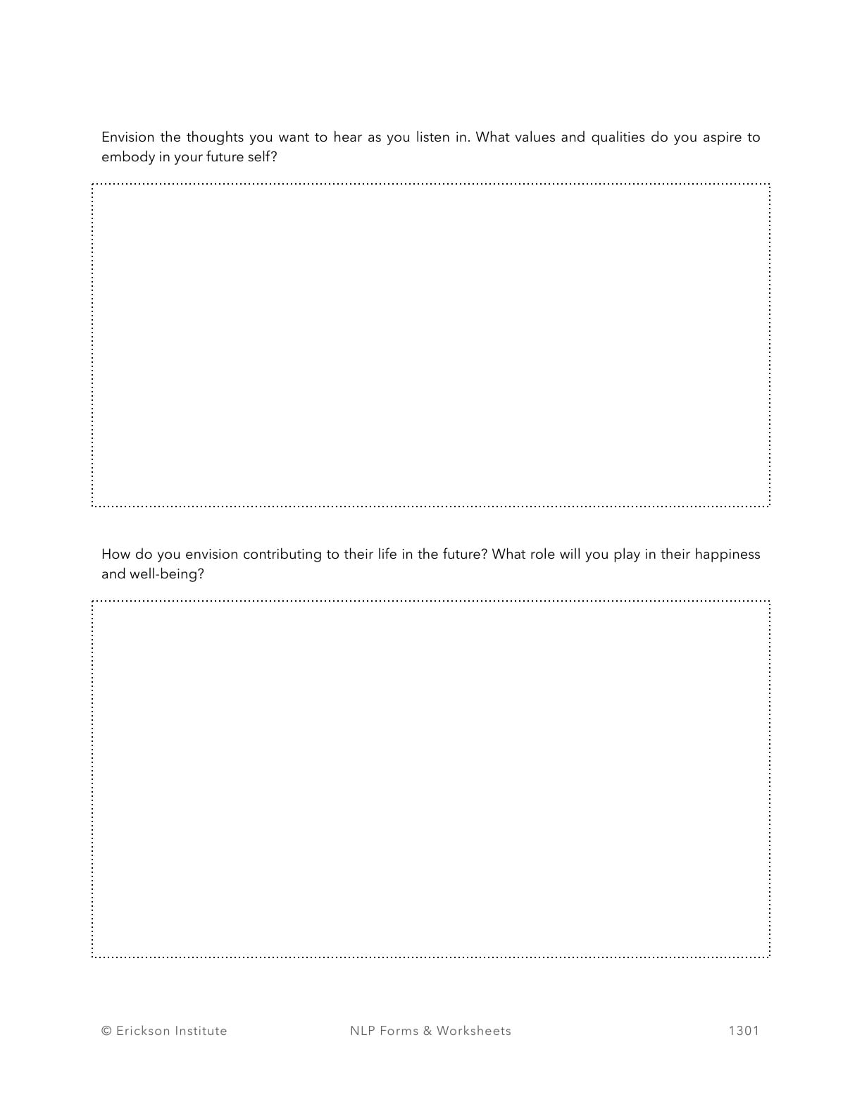 Perspective Impact Worksheet - Neuro Linguistic Programming 5