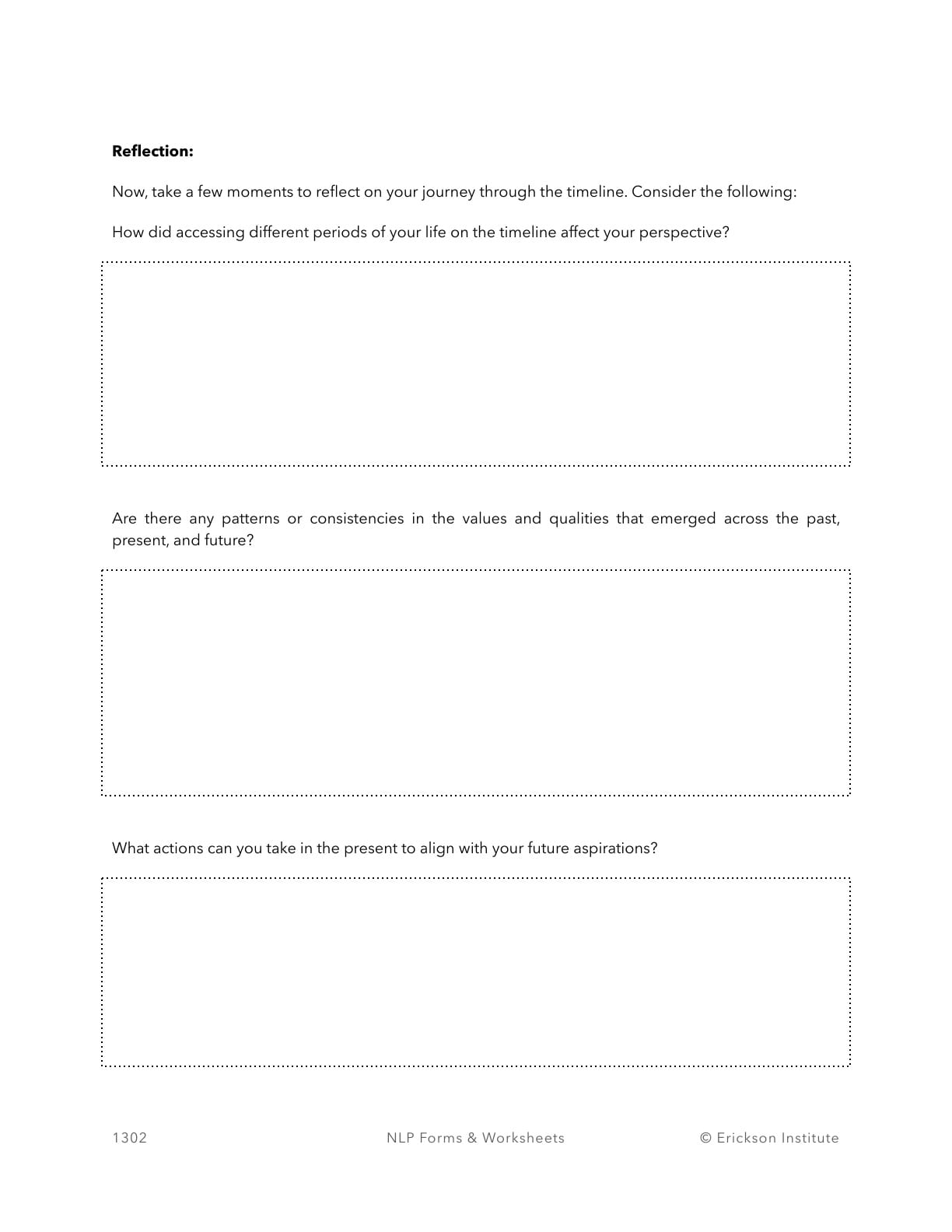 Perspective Impact Worksheet - Neuro Linguistic Programming 6