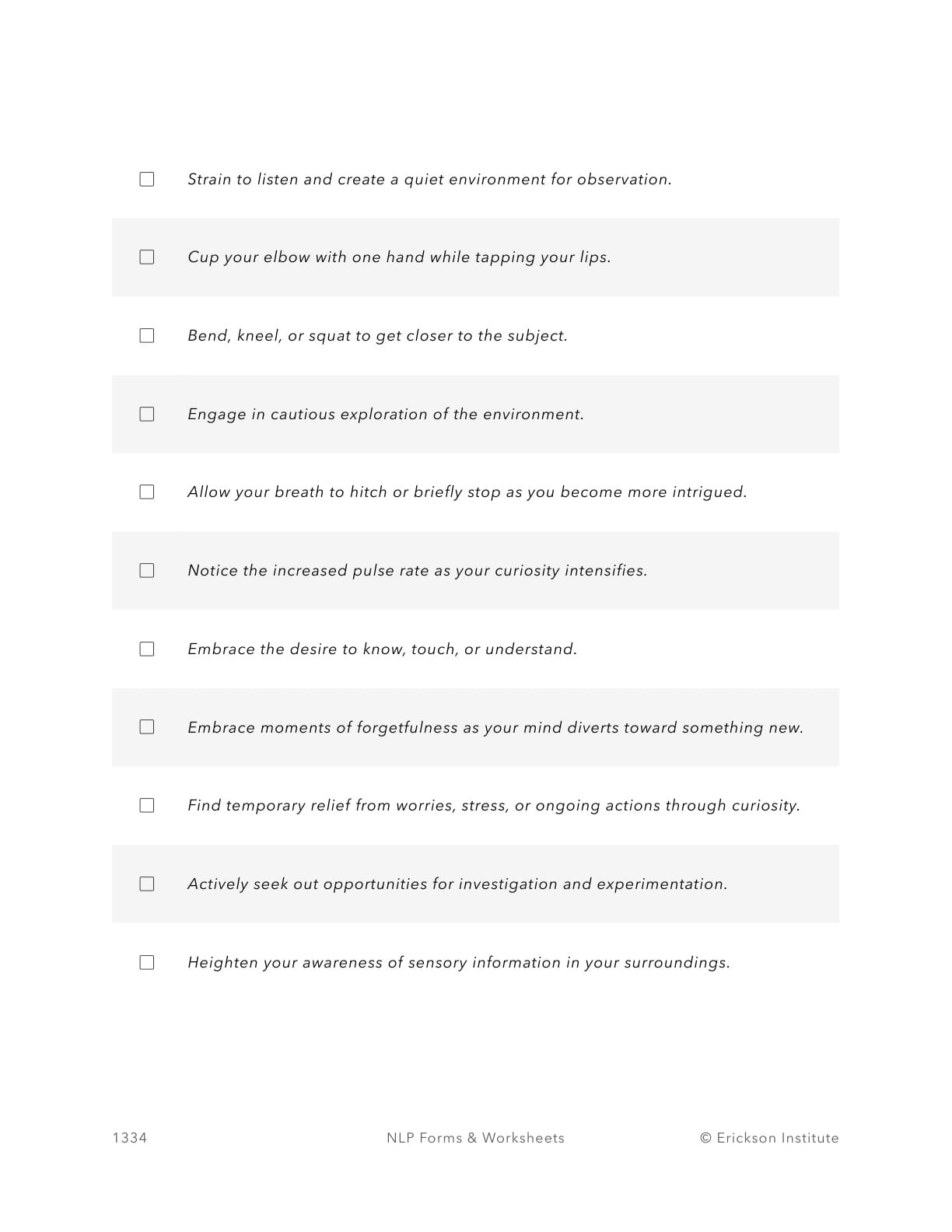 Curiosity Activation - Micro Skills Practice - Neuro Linguistic Programming 2