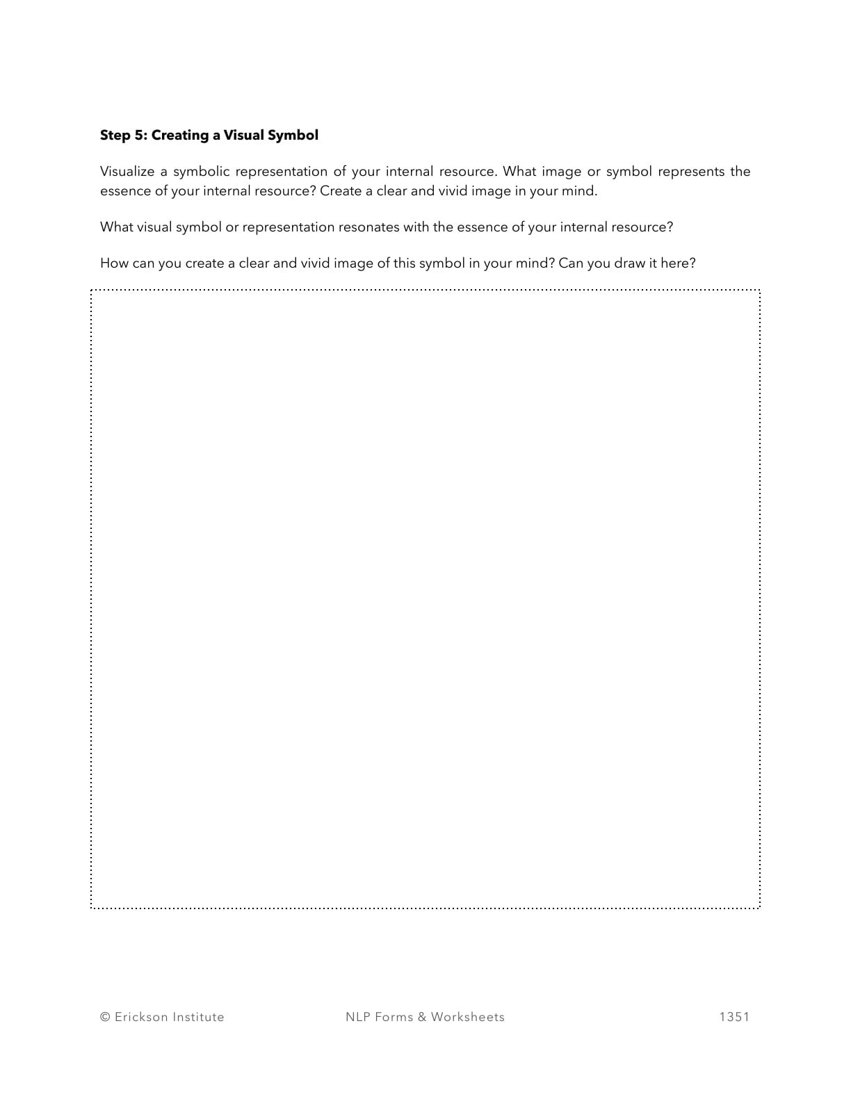 Healing Childhood Wounds Worksheet - Neuro Linguistic Programming 5
