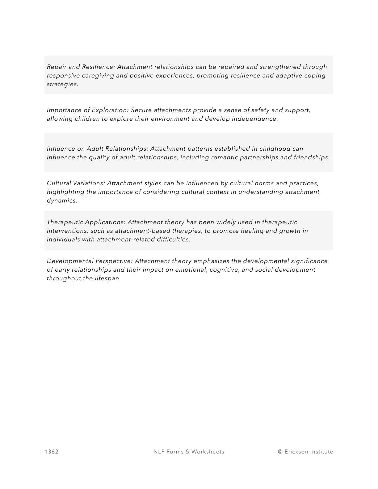 Attachment Theory Principles - Neuro Linguistic Programming 2