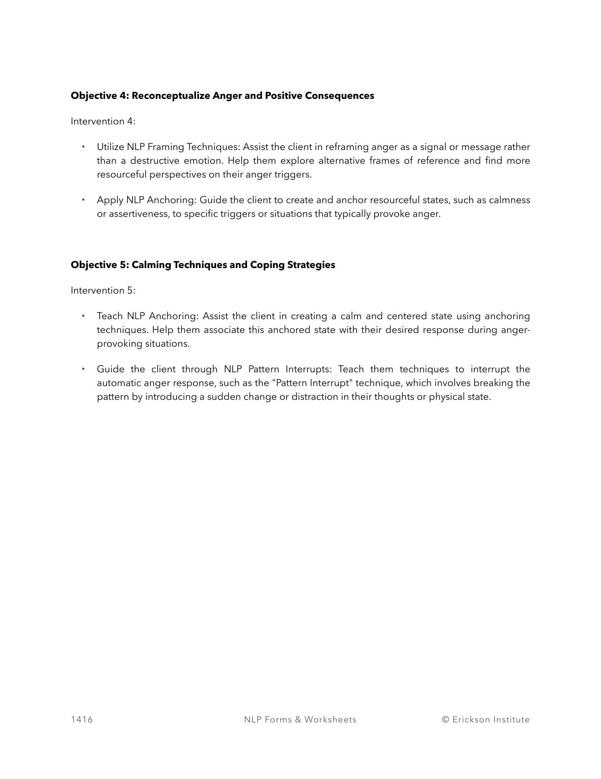 Anger Management - Intervention Plan Example - Neuro Linguistic Programming 2