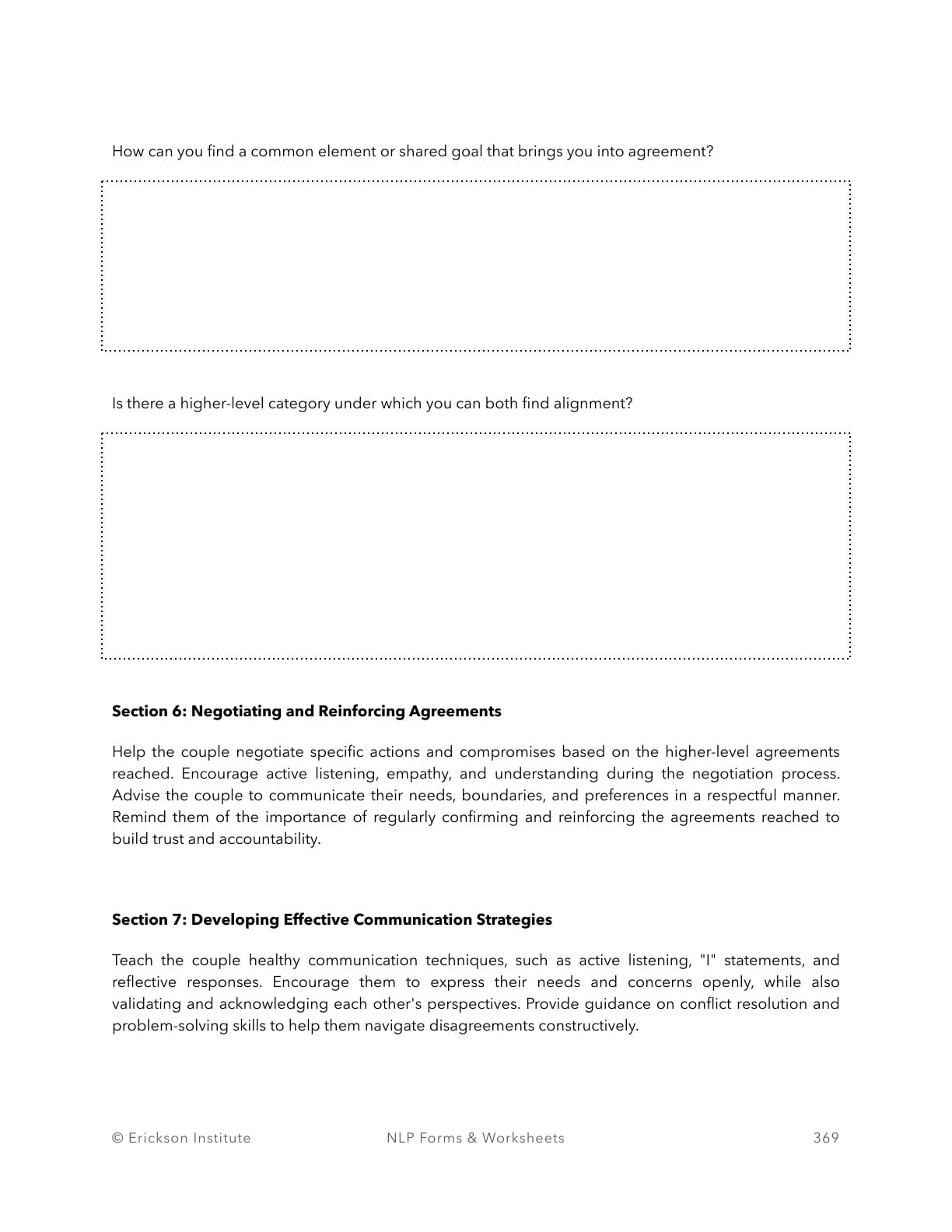 Couple Mediation Procedure Workflow - Neuro Linguistic Programming 5